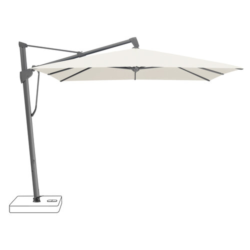 Glatz Sombrano S+ zweefparasol antraciet frame stofklasse 2 Off White 158 Glatz Sombrano S+ zweefparasol antraciet frame stofklasse 2 Off White 158