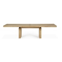 Double uitschuifbare eettafel eik 200/300 x 100