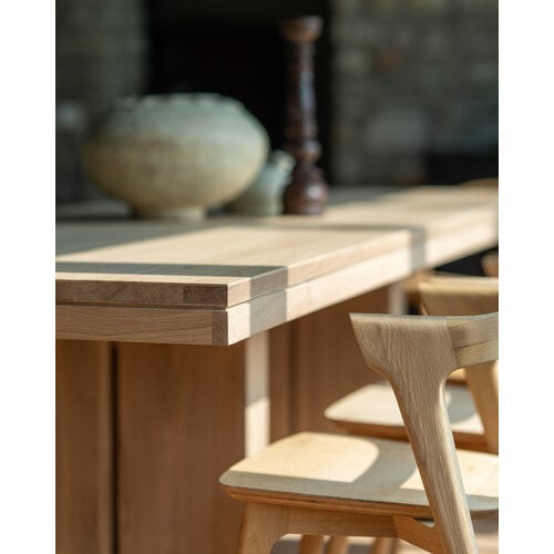 Ethnicraft Double uitschuifbare eettafel eik 200/300 x 100 Ethnicraft Double uitschuifbare eettafel eik 200/300 x 100