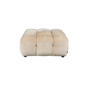 Dutchbone Hackman poef velours beige