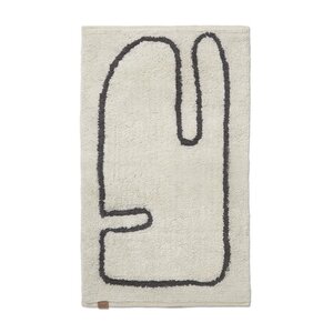 Ferm Living Tapis lavable Ferm Living Lay blanc cassé/café 70 x 50 cm Ferm Living Tapis lavable Ferm Living Lay blanc cassé/café 70 x 50 cm