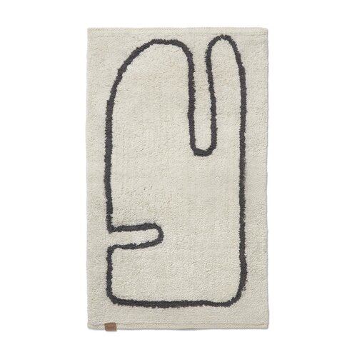 Ferm Living Lay wasbare mat Off-white/Coffee Ferm Living Lay wasbare mat Off-white/Coffee