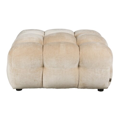Dutchbone Hackman poef velours beige Dutchbone Hackman poef velours beige