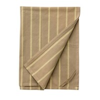 Kinu keukenhanddoek gestreept geel/beige