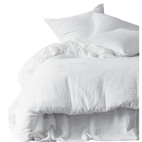 Haomy Mykonos set van 2 kussenslopen tetra katoen wit 50x70 cm Haomy Mykonos set van 2 kussenslopen tetra katoen wit 50x70 cm