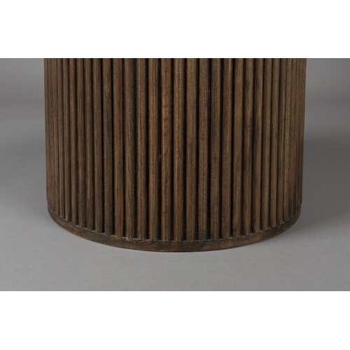 Dutchbone Table à manger Dutchbone Arda en travertin et chêne brun Ø 115 cm Dutchbone Table à manger Dutchbone Arda en travertin et chêne brun Ø 115 cm