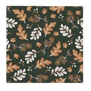 Broste Copenhagen Forest leaves papieren servetten green / burned orange - set van 20