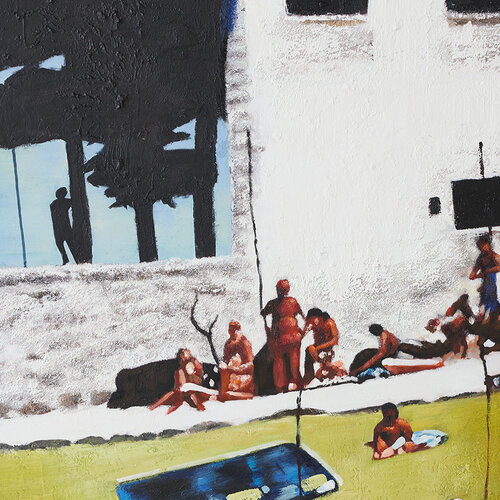 HKLiving Endless summer ingelijst kunstwerk 127 x 152 cm