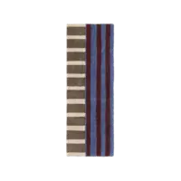 Color on indigo blue tapijtloper 80 x 230