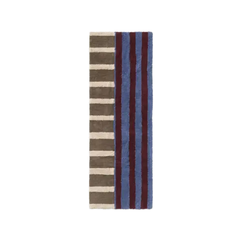 Lorena Canals Color on indigo blue tapijtloper 80 x 230 Lorena Canals Color on indigo blue tapijtloper 80 x 230