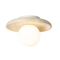 Tivoli plafondlamp / wandlamp travertin white