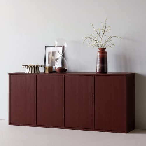 WOOOD Merel dressoir grenen bordeauxrood