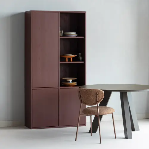 WOOOD Merel opbergkast bordeaux