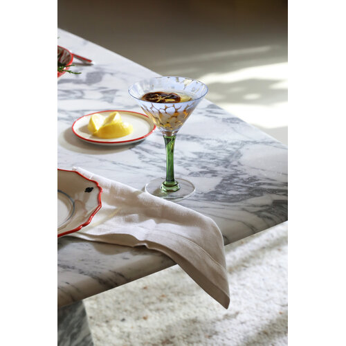 &Klevering Rialto hoog coupe glas blauw - set van 2 &Klevering Rialto hoog coupe glas blauw - set van 2