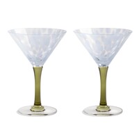 Rialto hoog coupe glas blauw - set van 2