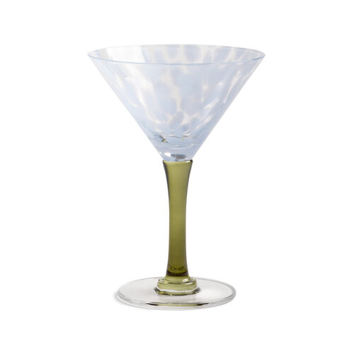 &Klevering Rialto hoog coupe glas blauw - set van 2 &Klevering Rialto hoog coupe glas blauw - set van 2