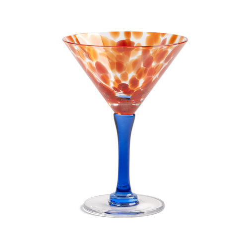 &Klevering Rialto hoog coupe glas rood - set van 2 &Klevering Rialto hoog coupe glas rood - set van 2