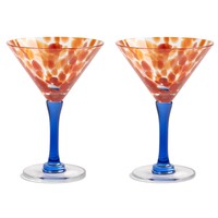 Rialto hoog coupe glas rood - set van 2