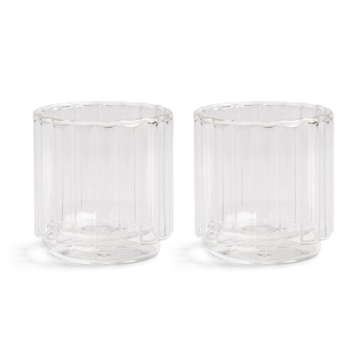&Klevering Tube glas helder - set van 2