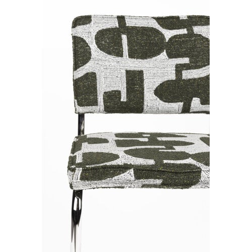 Zuiver Ridge deco symbols eetkamerstoel groen Zuiver Ridge deco symbols eetkamerstoel groen