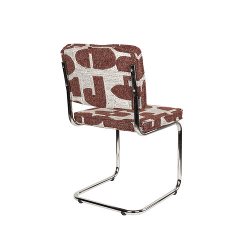 Zuiver Ridge deco symbols eetkamerstoel rood Zuiver Ridge deco symbols eetkamerstoel rood