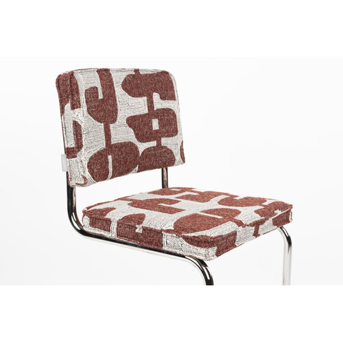 Zuiver Ridge deco symbols eetkamerstoel rood Zuiver Ridge deco symbols eetkamerstoel rood