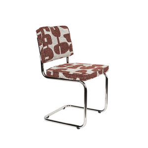 Zuiver Ridge Deco Symbols chaise de salle à manger rouge Zuiver Ridge Deco Symbols chaise de salle à manger rouge