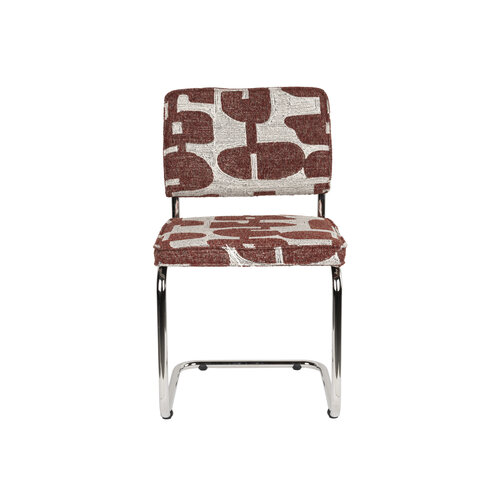Zuiver Ridge deco symbols eetkamerstoel rood Zuiver Ridge deco symbols eetkamerstoel rood