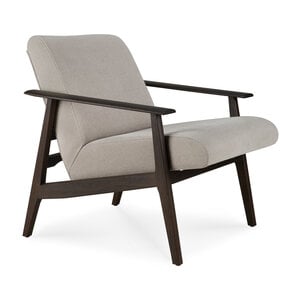 Ethnicraft Aspekt loungestoel teak donkerbruin kussen warm ash Ethnicraft Aspekt loungestoel teak donkerbruin kussen warm ash