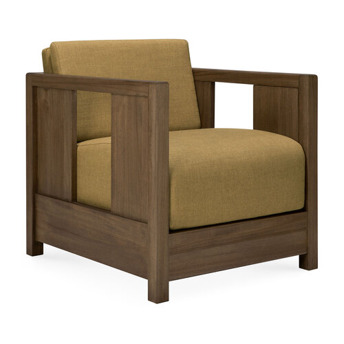 Ethnicraft Roan loungestoel teak wild brown