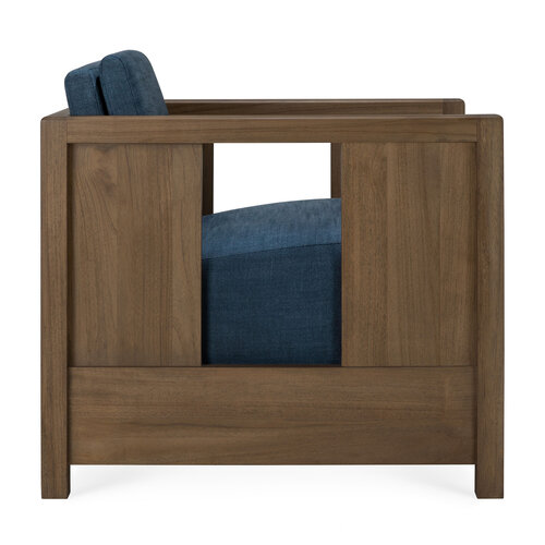 Ethnicraft Roan loungestoel teak wild brown