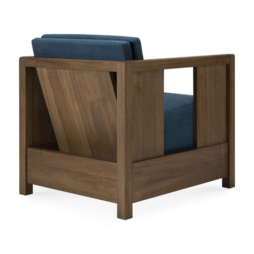 Ethnicraft Roan loungestoel teak wild brown