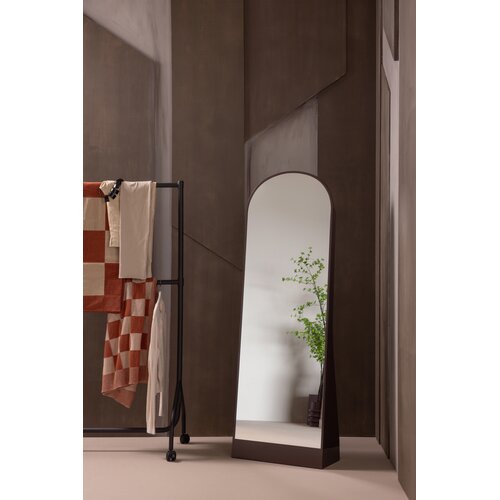 WOOOD Solari miroir sur pied bois brillant brun foncé WOOOD Solari miroir sur pied bois brillant brun foncé