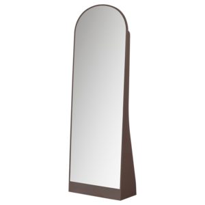 WOOOD Solari miroir sur pied bois brillant brun foncé