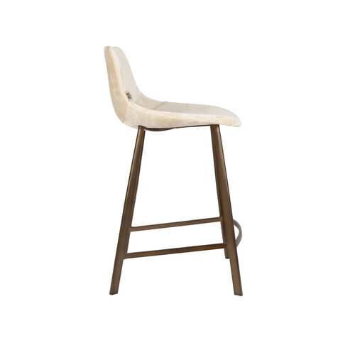Dutchbone Franky tabouret de bar beige H assise 65 Dutchbone Franky tabouret de bar beige H assise 65