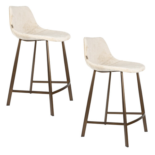 Dutchbone Franky tabouret de bar beige H assise 65 Dutchbone Franky tabouret de bar beige H assise 65