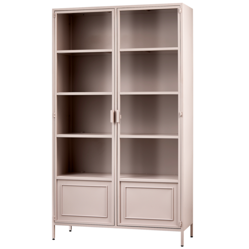 WOOOD Ronja vitrinekast xl metaal soft pink WOOOD Ronja vitrinekast xl metaal soft pink