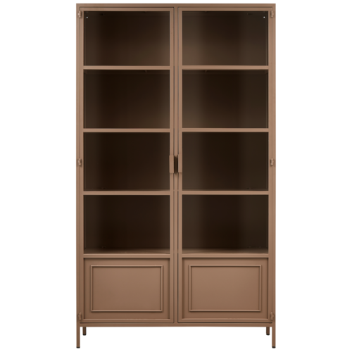WOOOD Ronja vitrinekast xl metaal military brown WOOOD Ronja vitrinekast xl metaal military brown