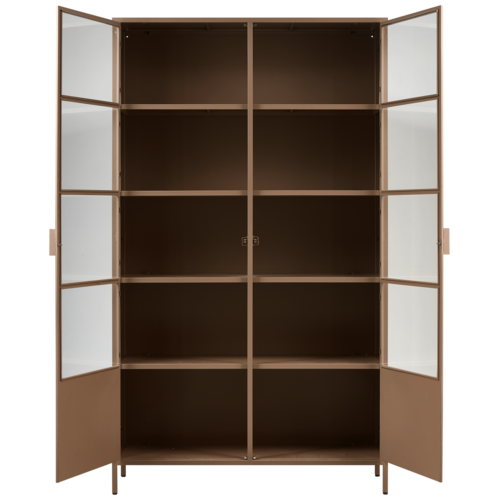 WOOOD Ronja vitrinekast xl metaal military brown WOOOD Ronja vitrinekast xl metaal military brown