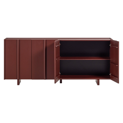 WOOOD Basu dressoir grenen bordeauxrood WOOOD Basu dressoir grenen bordeauxrood