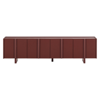 Basu tv meubel 200 cm grenen bordeauxrood
