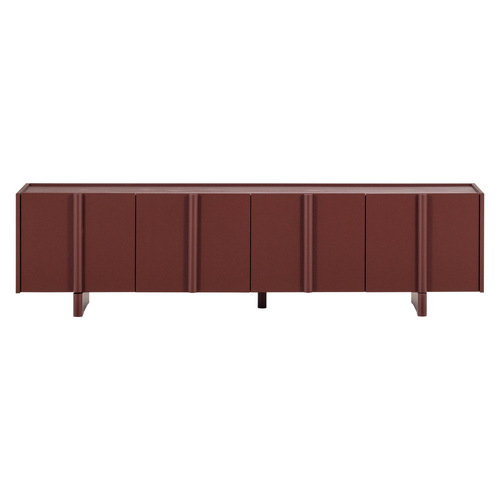WOOOD Basu tv meubel 200 cm grenen bordeauxrood WOOOD Basu tv meubel 200 cm grenen bordeauxrood