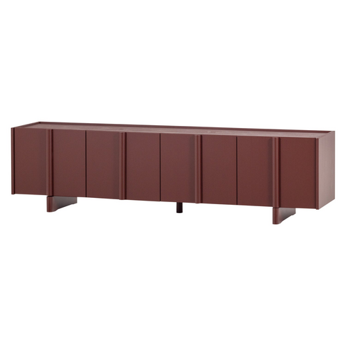 WOOOD Basu tv meubel 200 cm grenen bordeauxrood WOOOD Basu tv meubel 200 cm grenen bordeauxrood