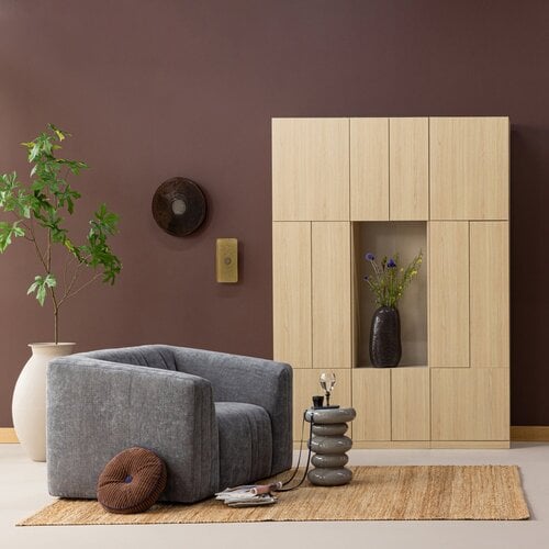 WOOOD Build wandkast combinatie 162 cm eiken decor naturel WOOOD Build wandkast combinatie 162 cm eiken decor naturel