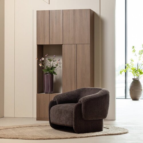 WOOOD Build wandkast combinatie 108 cm eiken decor bruin WOOOD Build wandkast combinatie 108 cm eiken decor bruin