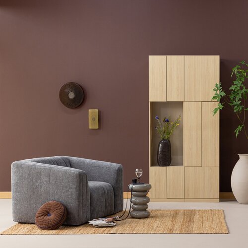 WOOOD Build wandkast combinatie 108 cm eiken decor naturel WOOOD Build wandkast combinatie 108 cm eiken decor naturel