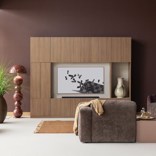 WOOOD Build smalle opbergkast 54 cm eiken decor bruin WOOOD Build smalle opbergkast 54 cm eiken decor bruin