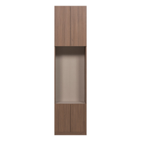 Build smalle half open kast 54 cm eiken decor bruin