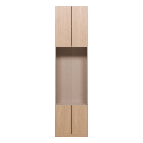 WOOOD Build smalle half open kast 54 cm eiken decor naturel WOOOD Build smalle half open kast 54 cm eiken decor naturel
