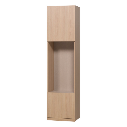 WOOOD Build smalle half open kast 54 cm eiken decor naturel WOOOD Build smalle half open kast 54 cm eiken decor naturel